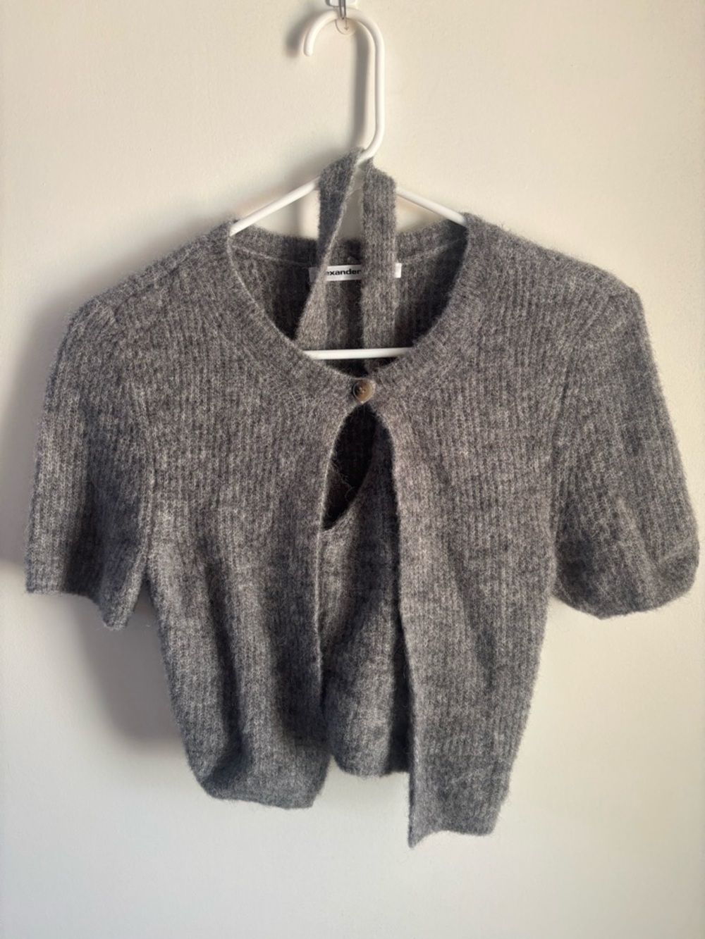ALEXANDER WANG
Twinset Alpaca Blend Halter Cardigan In Grey
